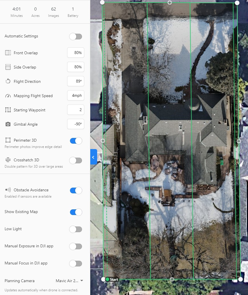 d3 drone flight plan